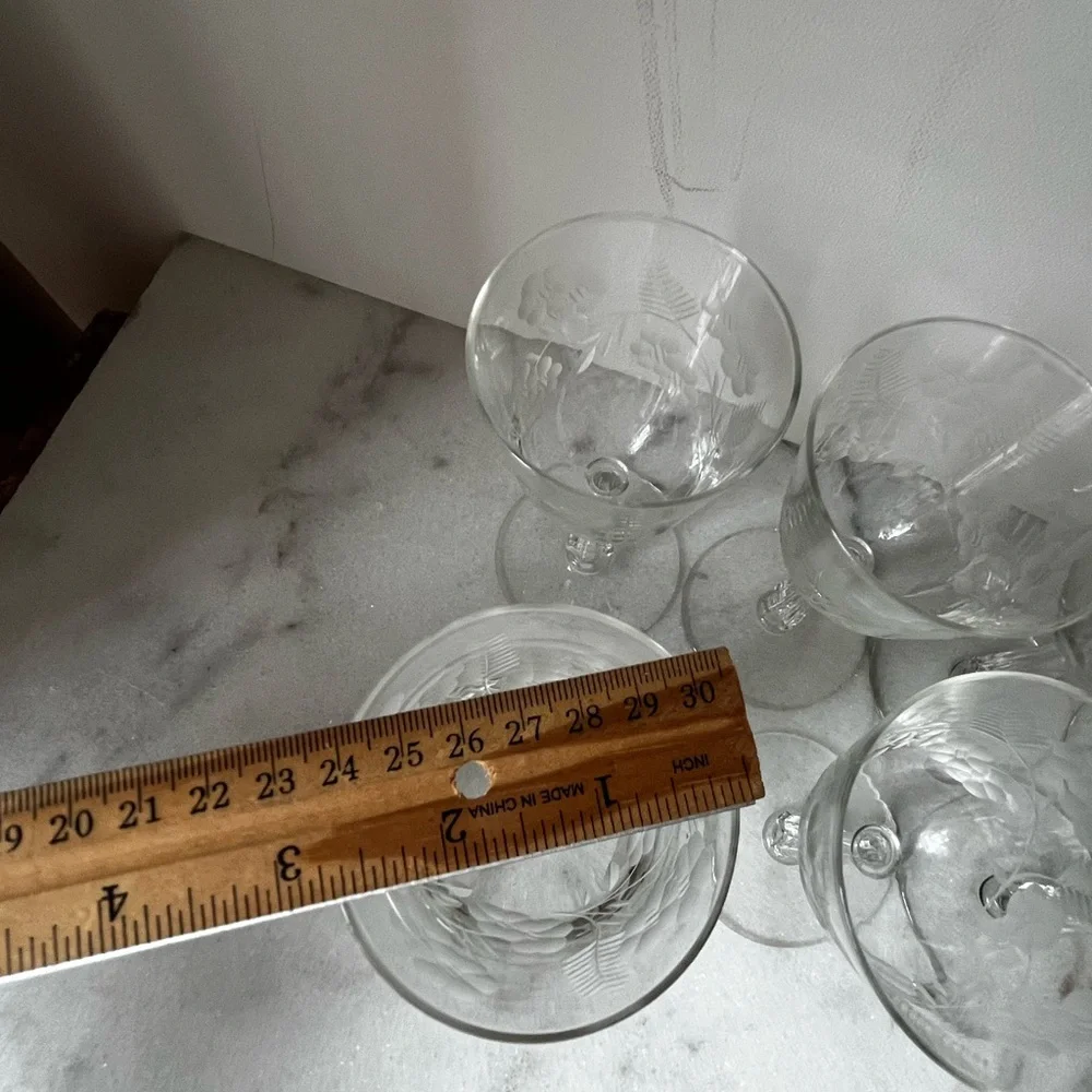 Libbey Glass Company Crystal Garland wine goblet, glasses set of 7